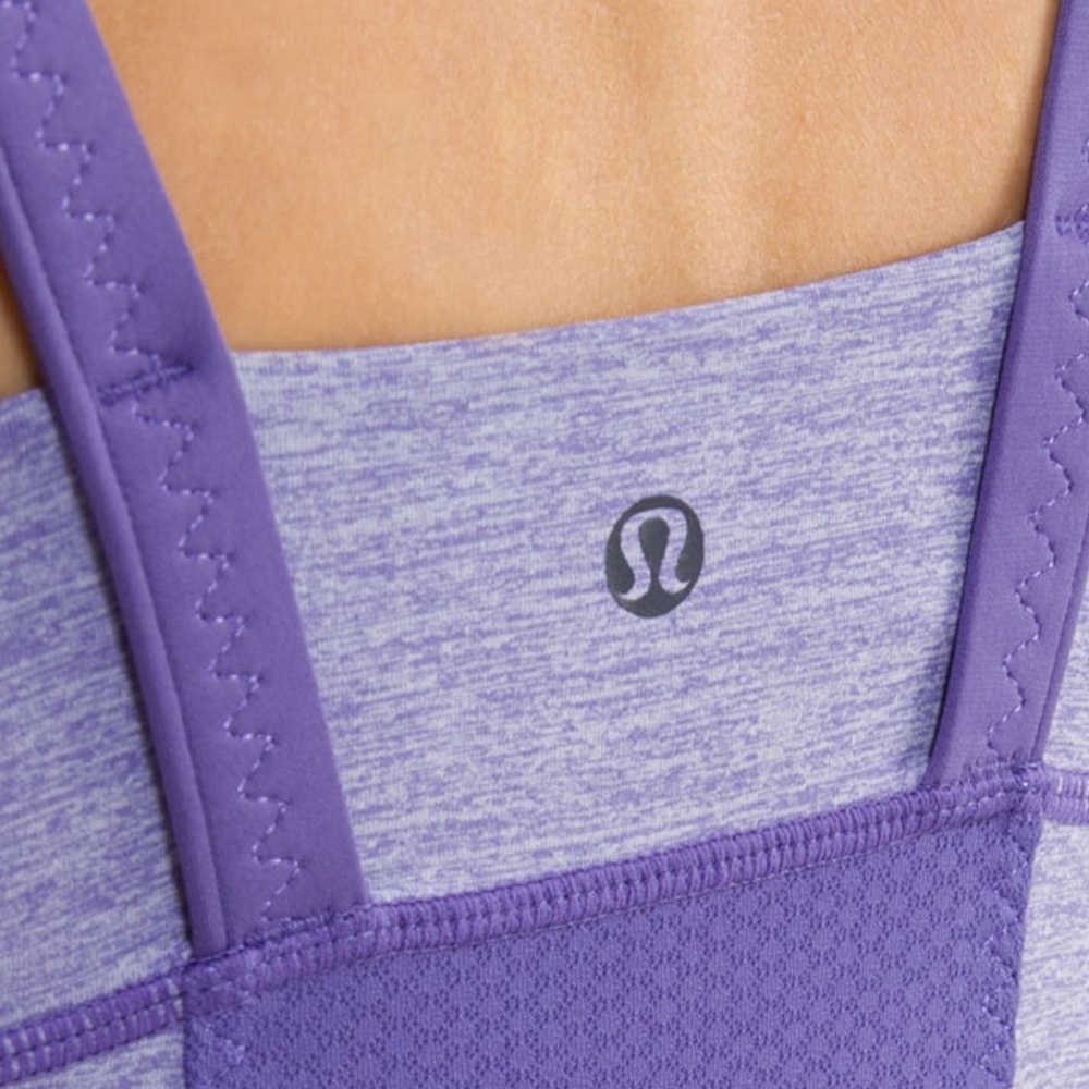 Lululemon Athletica || Purple Tank w/ Built-in Bra || Size 8 - Picture 6 of 7